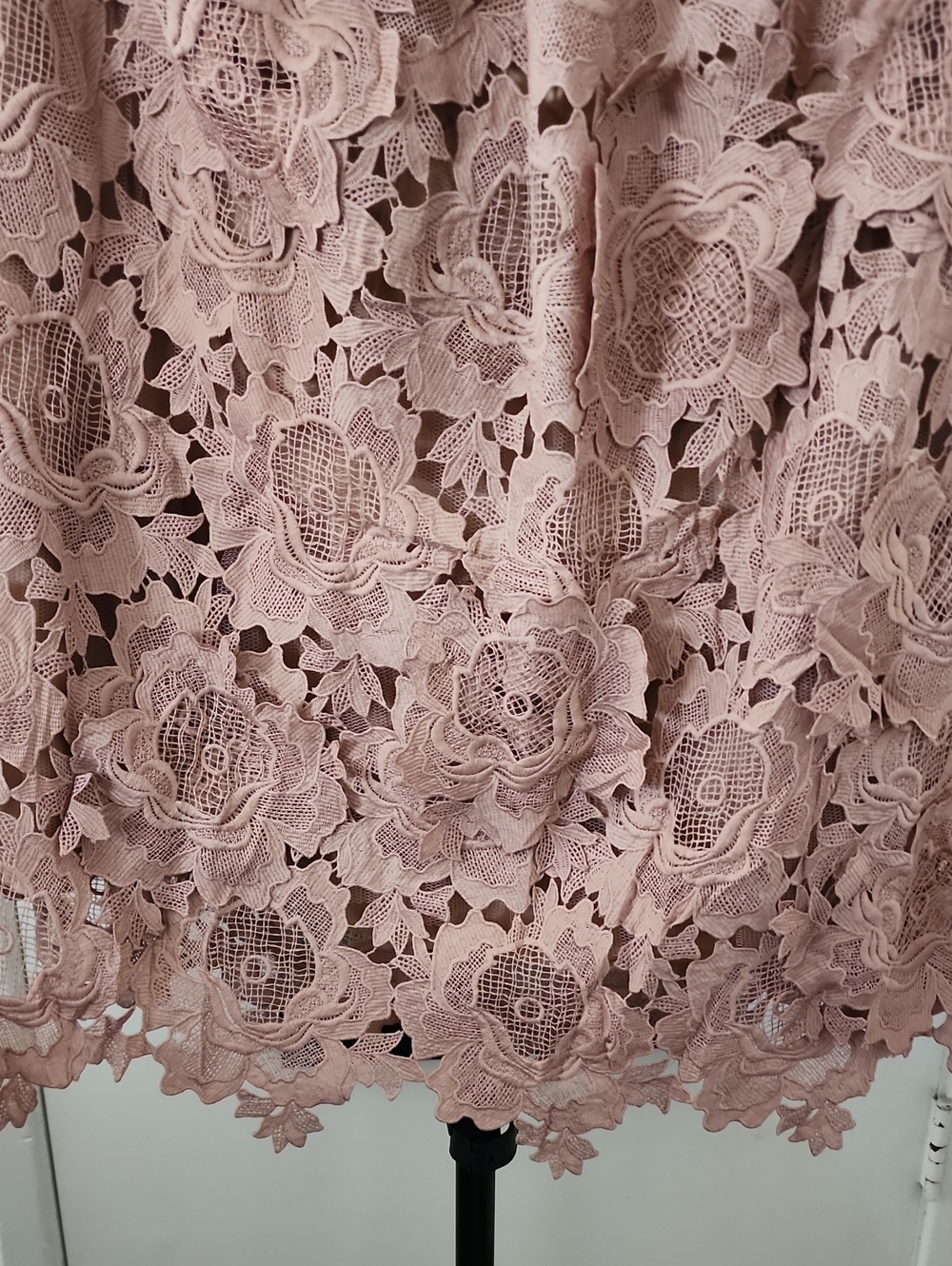 Moulinette Soeurs Anthropologie Blush Floral Lace Midi Skirt Romantic - Picture 2 of 11